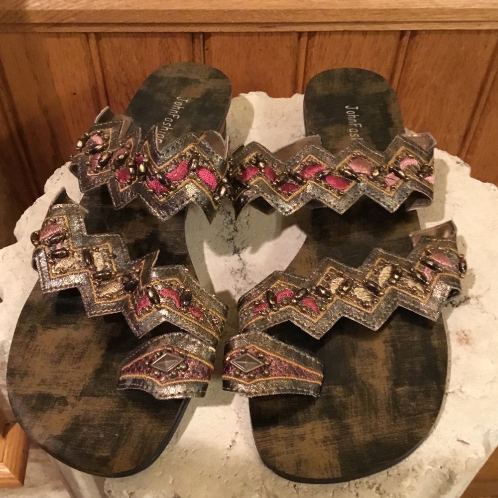 Very stylish glittery sandals